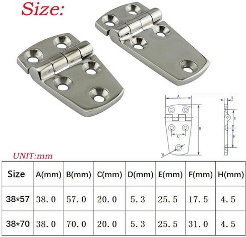 2/4pcs الفولاذ المقاوم للصدأ 316 مصبوب مراهن مفصلية الباب المفصلي لليخوت القوارب RV in Saudi Arabia