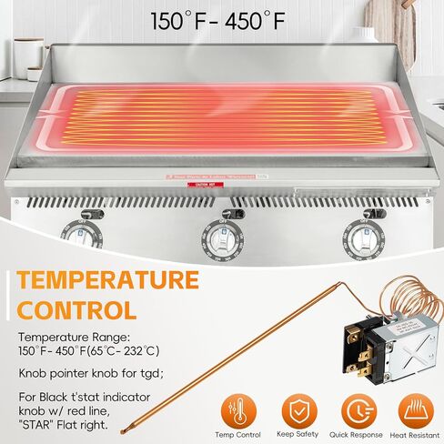 SA-465-36 ترموستات صينية كهربائية لنجوم MAX Griddle 2T-Z5958 استبدال التحكم في درجة الحرارة للنجوم MFG Z5958 AllPoints 46-1368 in Saudi Arabia