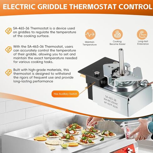 SA-465-36 ترموستات صينية كهربائية لنجوم MAX Griddle 2T-Z5958 استبدال التحكم في درجة الحرارة للنجوم MFG Z5958 AllPoints 46-1368 in Saudi Arabia