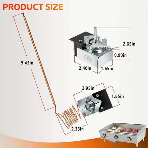 SA-465-36 ترموستات صينية كهربائية لنجوم MAX Griddle 2T-Z5958 استبدال التحكم في درجة الحرارة للنجوم MFG Z5958 AllPoints 46-1368 in Saudi Arabia