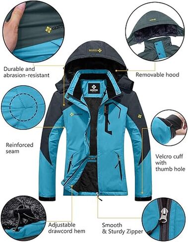Mens Plus Size Ski Suits Set, Men's Winter Outdoor Sports Plush and Thicken Hooded Ski Suits Set with Belt in Saudi Arabia