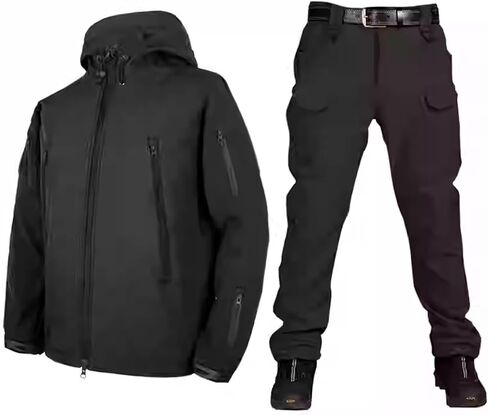 Men Ski Suits, Men's Windproof Warm Wear-Resisting Hooded Ski Suit 2-Piece Set in Saudi Arabia