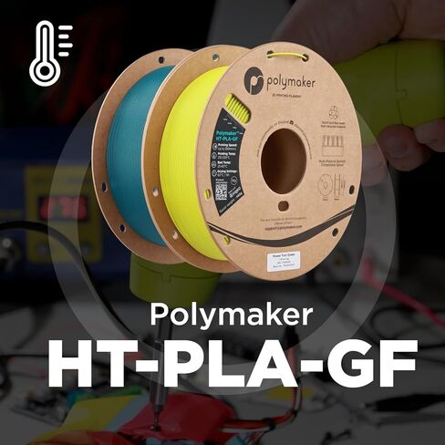 Polymaker HT-PLA Filament 1.75mm Black, High Temp PLA for 3D Printing, Heat Stable Up to 150°C, Easy to Print, Works with Most FDM Printers, 1kg Spool in Saudi Arabia