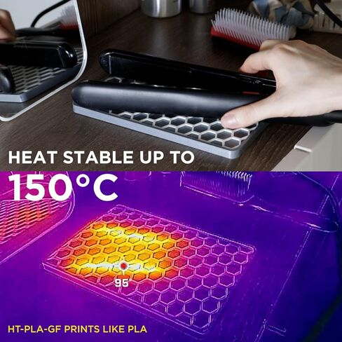 Polymaker HT-PLA Filament 1.75mm Black, High Temp PLA for 3D Printing, Heat Stable Up to 150°C, Easy to Print, Works with Most FDM Printers, 1kg Spool in Saudi Arabia