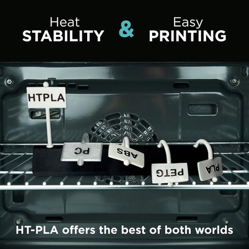 Polymaker HT-PLA Filament 1.75mm Black, High Temp PLA for 3D Printing, Heat Stable Up to 150°C, Easy to Print, Works with Most FDM Printers, 1kg Spool in Kuwait
