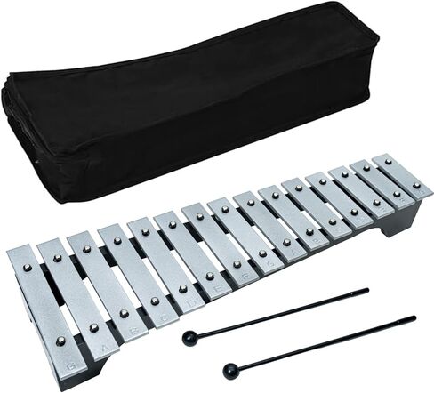 15-note xylophone glockenspiel ، أداة إكسيليوفون احترافية مع حقيبة حمل واثنين من مطرقة آمنة للمبتدئين ، قاعدة خشبية مع هدية مركبة مركبة الموسيقية ، تعليم الموسيقى in Kuwait