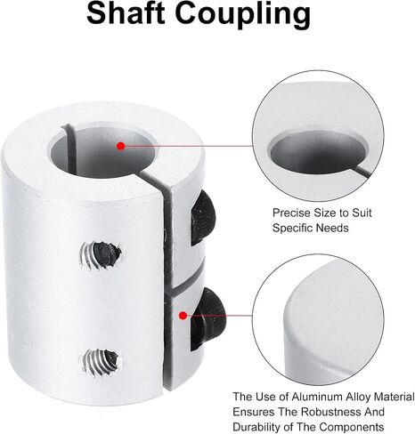 MECCANIXITY Shaft Coupling 8 to 12.7mm(ID) 30mm(L) Aluminum Alloy Shaft Coupler Connector Rigid Joint Motor Accessories for 3D Printer DIY Robots Model CN in Saudi Arabia