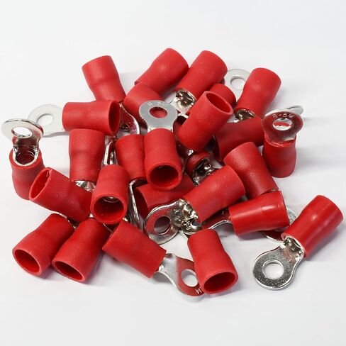 25pcs 8 AWG #10 M5 Ring Ring Crimp Connector 62A 600V CE للمحطات الكهربائية (25 ، #10) in Kuwait