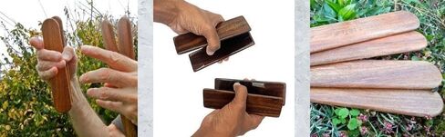 Sheesham Wood Jaisalmer Khartal (Brown) kartal أداة in Kuwait
