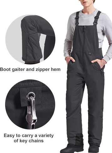 GEMYSE Men's Insulated Waterproof Ski Bib Overalls Winter Snowboarding Pants in Saudi Arabia