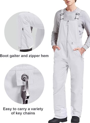GEMYSE Men's Insulated Waterproof Ski Bib Overalls Winter Snowboarding Pants in Saudi Arabia