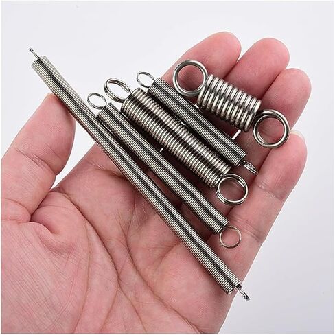 304 Stainless Steel O-Ring Spiral Tension Spring Steel Wire Diameter: 1.0/1.2mm Outer Diameter：6-12mm Length：20-120mm(120mm -1pcs, 6MM_1.2MM)(70mm -1pcs) in Saudi Arabia