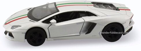 KiNSMART Lamborghini White Aventador LP700-4 Die Cast Model Cars, 1:38 Scale in Kuwait
