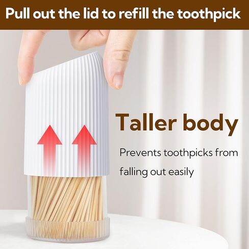 حامل مسواك قوي 2 عبوة مع أسنان الخيزران المتميزة لتنظيف الأسنان ， موزع المسواك المزخرف (2) in Kuwait