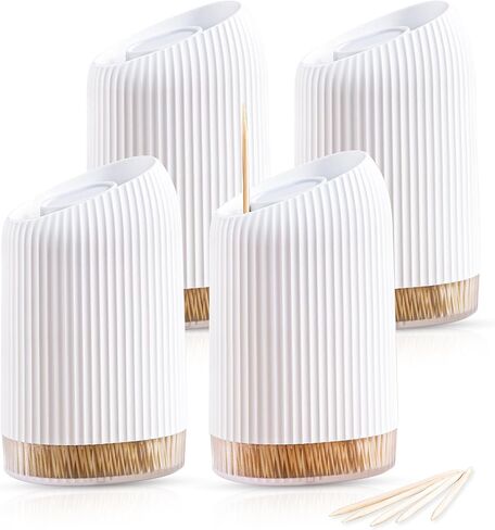 حامل مسواك قوي 2 عبوة مع أسنان الخيزران المتميزة لتنظيف الأسنان ， موزع المسواك المزخرف (2) in Kuwait