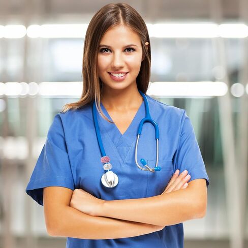 3PCS Stethoscope Charms Bling Crystal Stethoscope Charm Round Stethoscopes Id Name Tag Accessories Nurses Week Gift for Nurses Doctors Rn Np and Graduation Gift for Medical Students in Saudi Arabia
