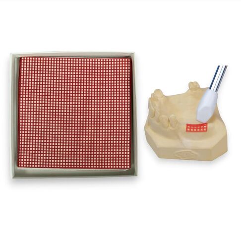شبكة الاحتفاظ الأحمر الشمع - أنماط مربعة - 10 صفائح 4 "× 4" - غير متقلدة ، غير متكافئة - تستخدم في مختبر الأسنان in Kuwait