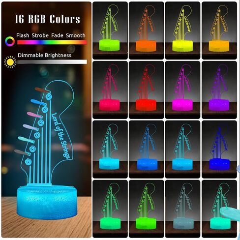 Guitar Pick Holder ، Light Up Guitar Pick (AA Beathy Powered) مع رف تخزين RGB 16-COLOR RACK ، قاموس باس كهربائي صوتي ، هدية إكسسوارات الجيتار (تشمل 6 اختيارات) in Kuwait