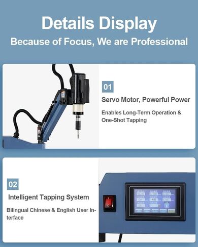Electric Tapping Machine, M3-M16 US Stock Tapper, 360° Universal Tapping Arm with 9PCS ANSI Collets Included,Voltage 110V in Saudi Arabia