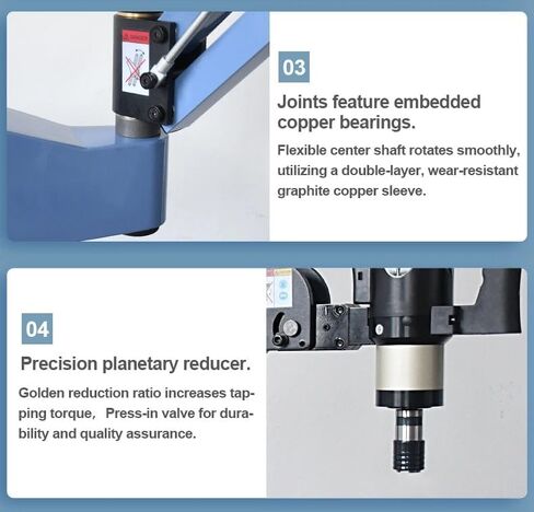 Electric Tapping Machine, M3-M16 US Stock Tapper, 360° Universal Tapping Arm with 9PCS ANSI Collets Included,Voltage 110V in Saudi Arabia