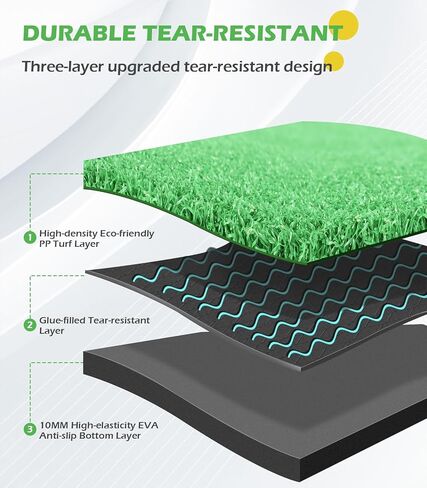 حصيرة الجولف: حصيرة غولف 5 × 4 قدمًا من أجل حصيرة ممارسات داخلية خارجية ، 3 في 1-حصيرة تدريبية تري تورف ، حصيرة تدريب على الجولف مع العشب الخام | العشب في Fairway | نايلون العشب لمزيد من التقطيع المتأرجح in Kuwait