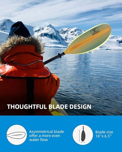 Oceanbroad Carbon Carbon Kayak Paddle 90.5in/230cm ، 86in/218cm للبالغين من الكاياك القوارب المجذاف مع مقود مجداف in Saudi Arabia