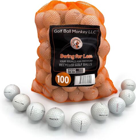 Golf Ball Monkey مزيج معاد تدويره من 100 White لـ Titleist Pro V1 و Pro V1x - 3A/4A جيد وقرب ظروف النعناع - كرات الجولف المعاد تدويرها مع حقيبة شبكية للرجال والنساء in Saudi Arabia