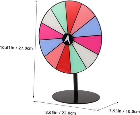 Pretyzoom جائزة عجلة أكريليك مداخلة الدوران لألوان قوس قزح عجلة السحب للحفلات التي تشارك روليت الدوار للمناسبات المنزلية والمعارض التجارية in Kuwait