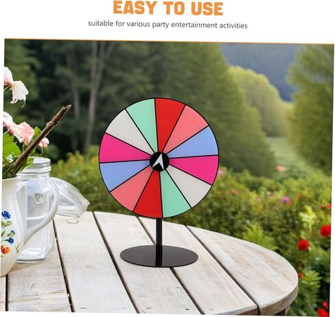 Pretyzoom جائزة عجلة أكريليك مداخلة الدوران لألوان قوس قزح عجلة السحب للحفلات التي تشارك روليت الدوار للمناسبات المنزلية والمعارض التجارية in Kuwait