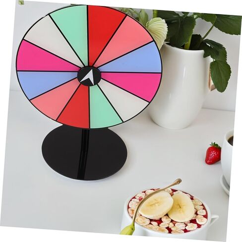 Pretyzoom جائزة عجلة أكريليك مداخلة الدوران لألوان قوس قزح عجلة السحب للحفلات التي تشارك روليت الدوار للمناسبات المنزلية والمعارض التجارية in Kuwait