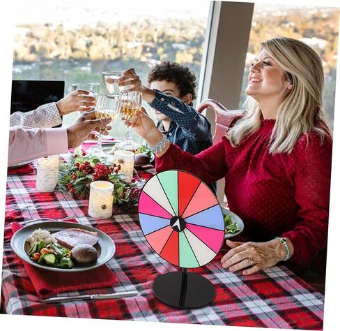 Pretyzoom جائزة عجلة أكريليك مداخلة الدوران لألوان قوس قزح عجلة السحب للحفلات التي تشارك روليت الدوار للمناسبات المنزلية والمعارض التجارية in Kuwait