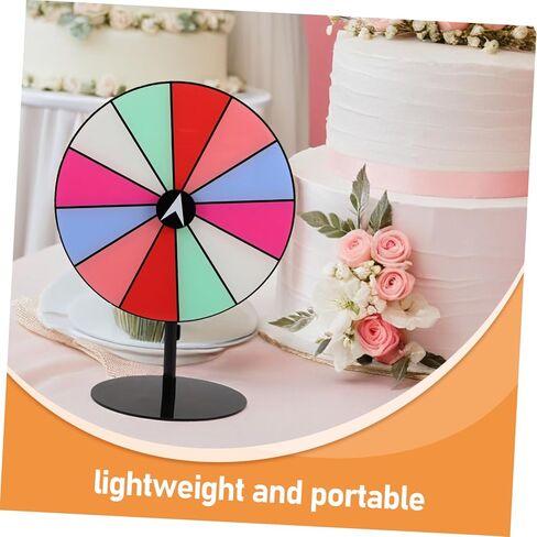 Pretyzoom جائزة عجلة أكريليك مداخلة الدوران لألوان قوس قزح عجلة السحب للحفلات التي تشارك روليت الدوار للمناسبات المنزلية والمعارض التجارية in Kuwait