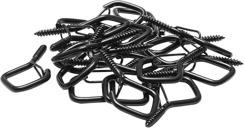 VEVOR 20 PCS Q-Hanger Hooks ، 2.17 في Q Hanger String Light Hooks في الهواء الطلق ، والسنانير المسمار في الهواء الطلق الثقيلة مع مشبك أمان ، لتعليق أضواء السلسلة في الهواء الطلق ، وأضواء عيد الميلاد ، والكؤوس ، والديكورات (أسود) in Saudi Arabia