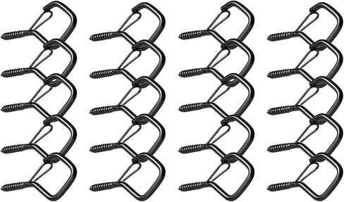 VEVOR 20 PCS Q-Hanger Hooks ، 2.17 في Q Hanger String Light Hooks في الهواء الطلق ، والسنانير المسمار في الهواء الطلق الثقيلة مع مشبك أمان ، لتعليق أضواء السلسلة في الهواء الطلق ، وأضواء عيد الميلاد ، والكؤوس ، والديكورات (أسود) in Saudi Arabia