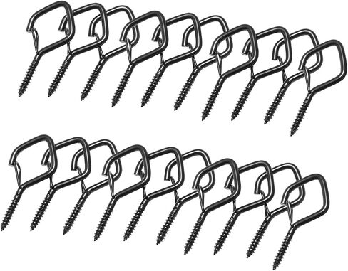 VEVOR 20 PCS Q-Hanger Hooks ، 2.17 في Q Hanger String Light Hooks في الهواء الطلق ، والسنانير المسمار في الهواء الطلق الثقيلة مع مشبك أمان ، لتعليق أضواء السلسلة في الهواء الطلق ، وأضواء عيد الميلاد ، والكؤوس ، والديكورات (أسود) in Saudi Arabia
