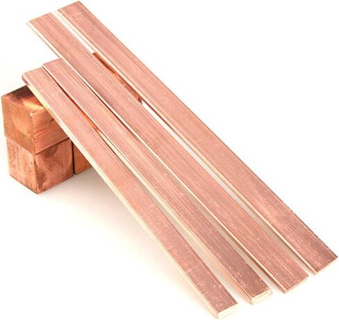 1Pcs T2 Pure Copper Metal Sheet, 3.0-10.0mm Thickness Red Copper Bar, 100/500mm Length, Suitable for Industrial DIY Crafts(3x20x500 Mm) in Saudi Arabia