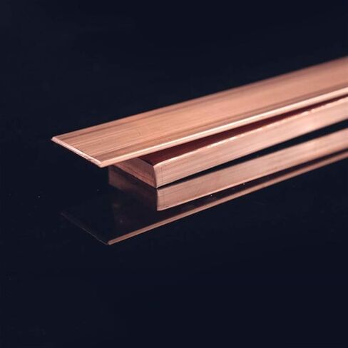 1Pcs T2 Pure Copper Metal Sheet, 3.0-10.0mm Thickness Red Copper Bar, 100/500mm Length, Suitable for Industrial DIY Crafts(3x20x500 Mm) in Saudi Arabia