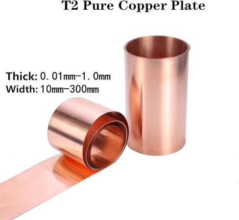 1 PCS 1M ورقة النحاس المعدنية ، سمك 0.01 مم/1 مم 99.5 ٪ شريط النحاس النقي ، يستخدم على نطاق واسع في الحرف اليدوية ، DIY ، الصناعة ، مواد البناء (0.2mmx20mmx1m) in Saudi Arabia
