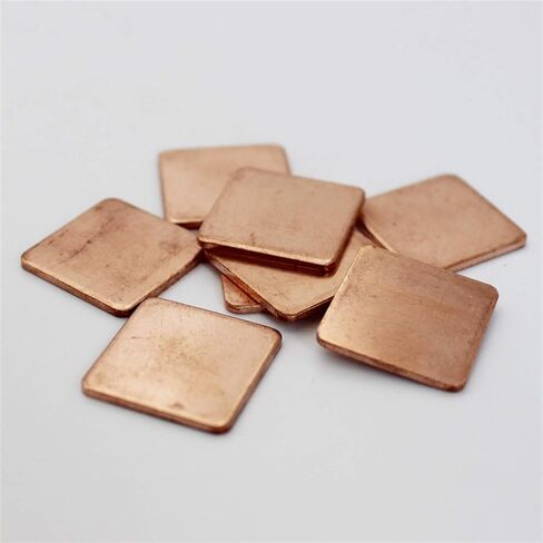 أوراق النحاس النقية ، 10pcs 0.1mm-2.0mm ورقة معدنية نحاسية سميكة ، شريط نحاسي كمبيوتر محمول ، شريط نحاسي ، بالوعة حرارة حشية لتبريد ذاكرة رقاقة الرسومات (1.5x15x15mm 10pcs) in Saudi Arabia