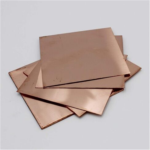 صفائح النحاس النقي ، 1 PCS ورقة نحاسية أرجوانية مربعة ، ورقة معدنية سمك 0.5-3.0 مم ، مستلزمات DIY الحرفية ، المواد الصناعية ، المواد الحرفية (200x200x0.8mm) in Saudi Arabia