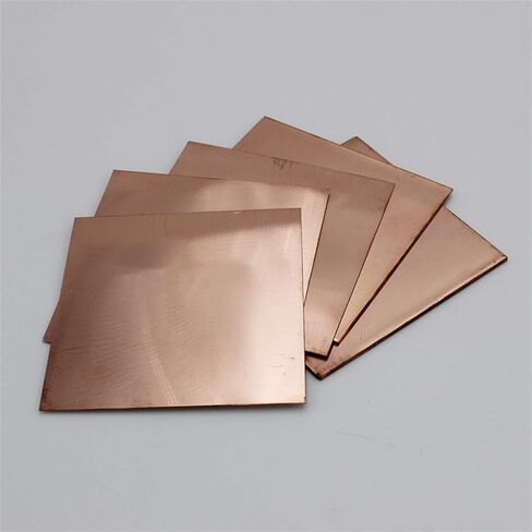 صفائح النحاس النقي ، 1 PCS T2 سبيكة النحاس رقيقة ، ورقة معدنية سمك 0.1-6.0 مم ، قطع الليزر بدقة ، مناسبة لمواد الملحقات الصناعية ، DIY الحرف اليدوية (2x100x100mm 1pc) in Saudi Arabia