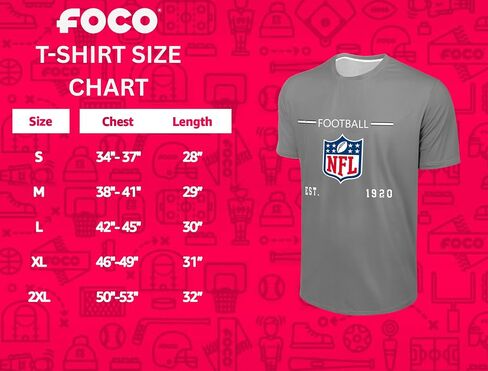 FOCO NFL Men's Officially Licensed Football Team Logo Wordmark Distressed Performance Team Color Crewneck T-Shirt in Saudi Arabia