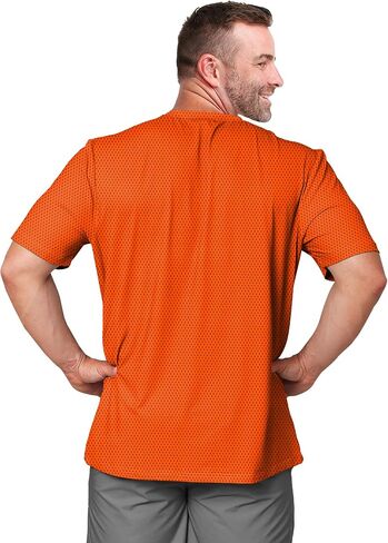 FOCO NFL Men's Officially Licensed Football Team Logo Wordmark Distressed Performance Team Color Crewneck T-Shirt in Saudi Arabia
