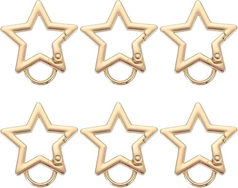 PATIKIL Star Keychain Clip, Star Key Ring Snap Hook Clips Zinc Alloy Trigger Spring Buckles in Saudi Arabia