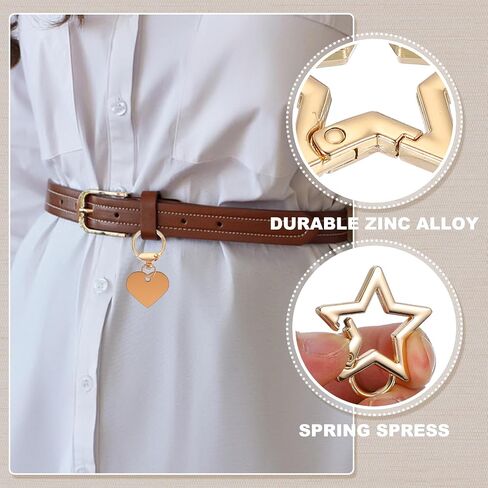 PATIKIL Star Keychain Clip, Star Key Ring Snap Hook Clips Zinc Alloy Trigger Spring Buckles in Saudi Arabia
