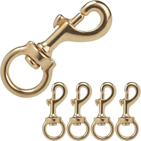 Dogline Solid Brass Snow Snap Hook Clip Highted Duty Clip لعلم العلم ، عمل جلدي ، مقود Dog Pet ، Tiedown 225 Hardware (5 قطع ، 3/4 ") in Saudi Arabia