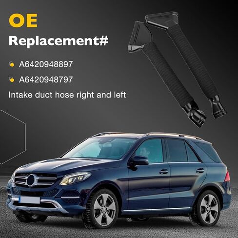 خرطوم قناة مدخلات المنظفات المنظف 1 زوج متوافق مع مرسيدس-بنز C300 2008-2012 ، C350 2008-2011 ، E350 2010-2011 خرطوم منظف الهواء محل 2720903682 2720903582 in Kuwait