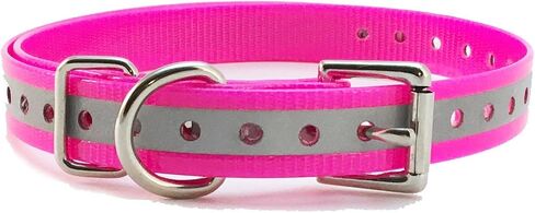 TrainPro 27 ½" X ¾" Replacement Dog Collar Strap Band w/ Double Buckle Loop - All Brands Pet Training Bark, Shock, e-Collars and Fences. Wide Variety of Bold Standard Colors and Reflective Choices. in Saudi Arabia