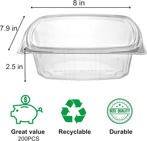 8oz RPPET CLAY CLOSEDIDIDID DELI Container -200pcs in Saudi Arabia