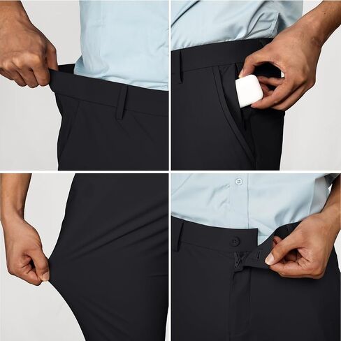 PJ Paul Jones Mens Stratch Golf Pants سريعة الجافة خفيفة الوزن خفيفة الوزن مع جيوب in Saudi Arabia